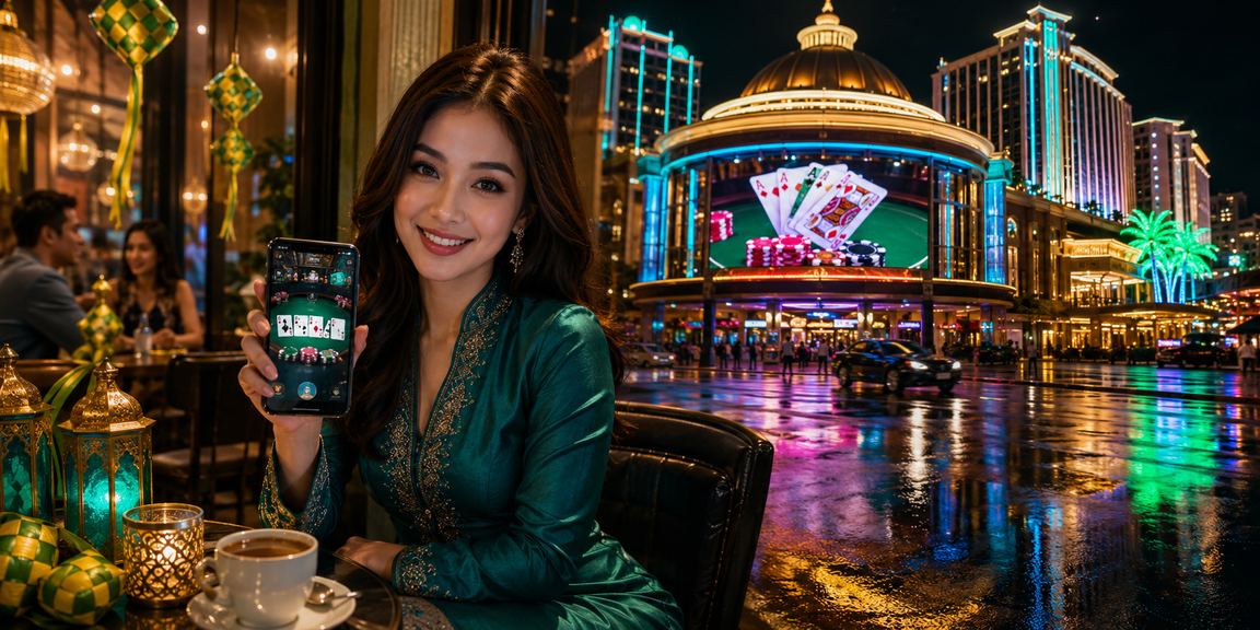 Poker and blackjack atmosphere at Genting Highlands during Hari Raya